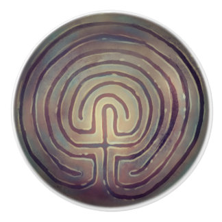 Labyrinth-Symbol Keramikknauf