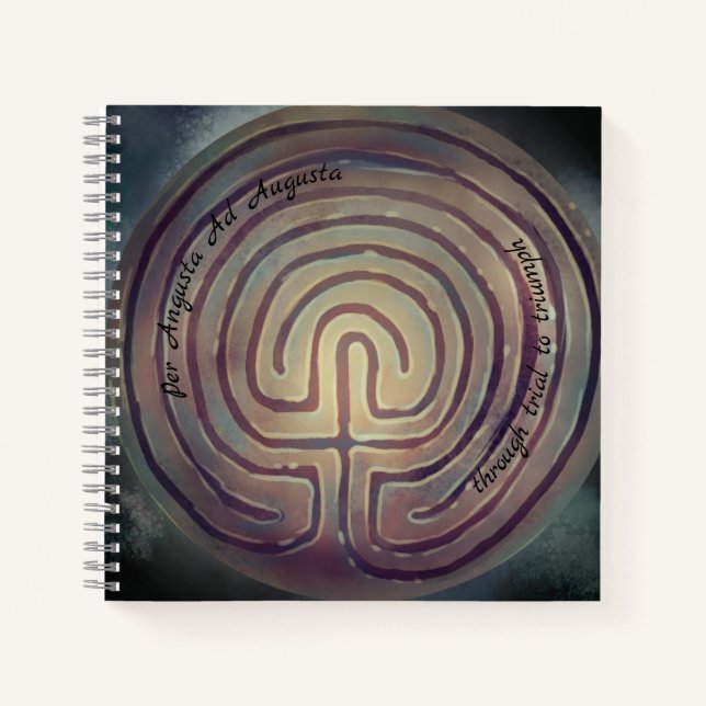 Labyrinth-Symbol-Notebook Notizbuch (Vorderseite)