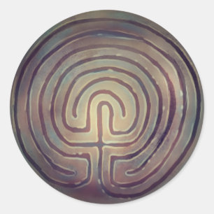 Labyrinth-Symbol Runder Aufkleber