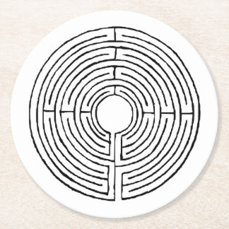 Labyrinth-Unterlagen Runder Pappuntersetzer