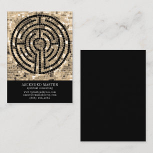 LABYRINTH V 3,5x2,5 Visitenkarte - Schwarz Mitteilungskarte
