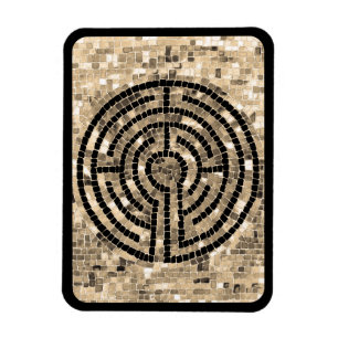 LABYRINTH V 3x4 Flexible Magnet - Schwarz