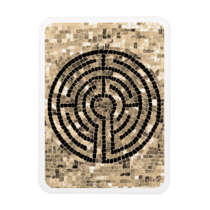LABYRINTH V 3x4 Flexibler Magnet - Weiß