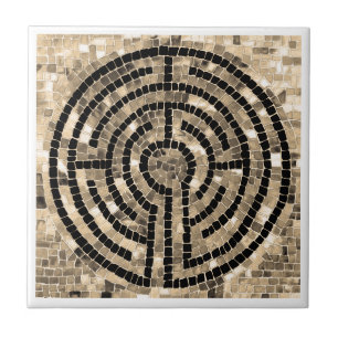 LABYRINTH V 4,25x4,25 Keramikfliese - Weiß