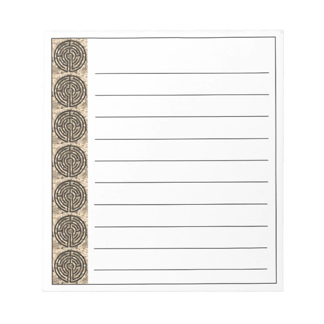 LABYRINTH V 5.5"x6" Notepad + Linien Notizblock (Vorderseite)