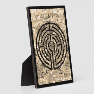 LABYRINTH V 5x7 Plakette mit Staffelei - Schwarz Fotoplatte