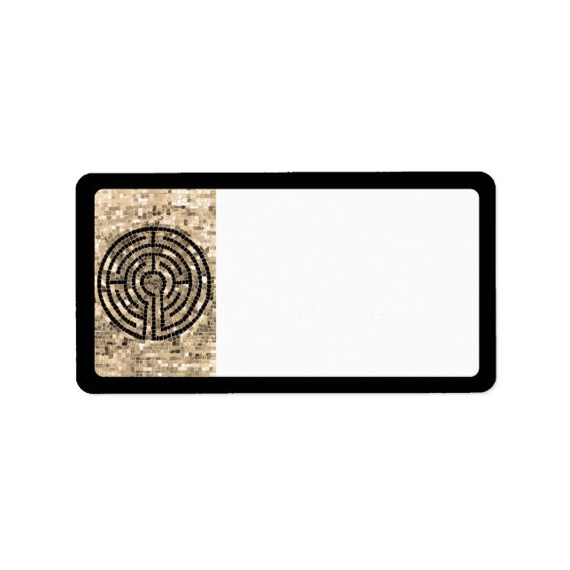 LABYRINTH V Address Labels - Schwarz Adressaufkleber (Vorne)
