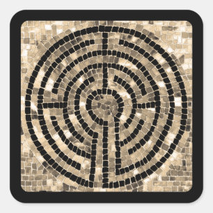 LABYRINTH V Kleiner Platz Sticker - Schwarz