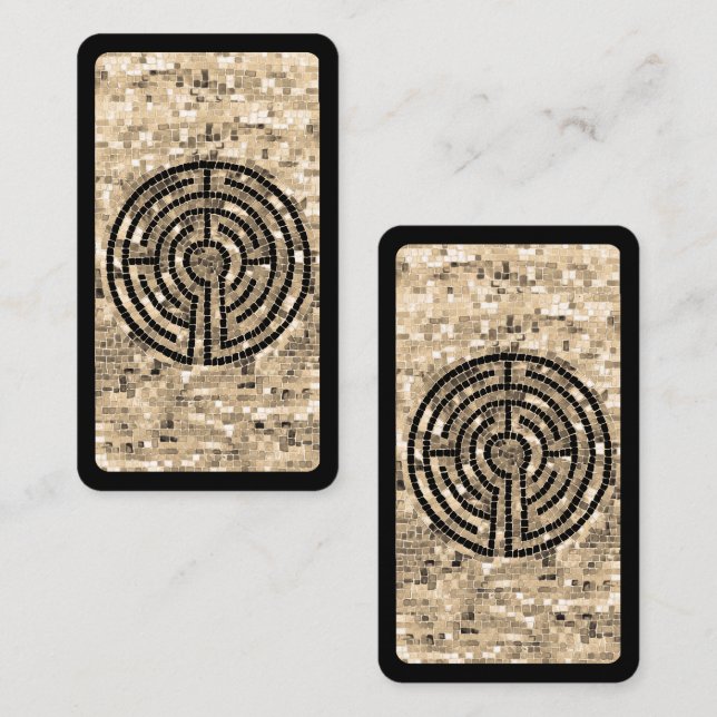 LABYRINTH V Lesezeichen - 3.5x2 Karte / Schwarz (Vorne/Hinten)