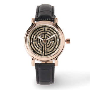 Labyrinth V Perfect Square Black Wristwatch Armbanduhr