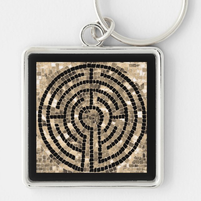 LABYRINTH V Premium Square Schlüsselanhänger (Vorne)