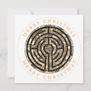 LABYRINTH V Square Flat Christmas Card Feiertagskarte