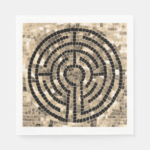 LABYRINTH V Standard Lunch Paper Napkin - White Serviette
