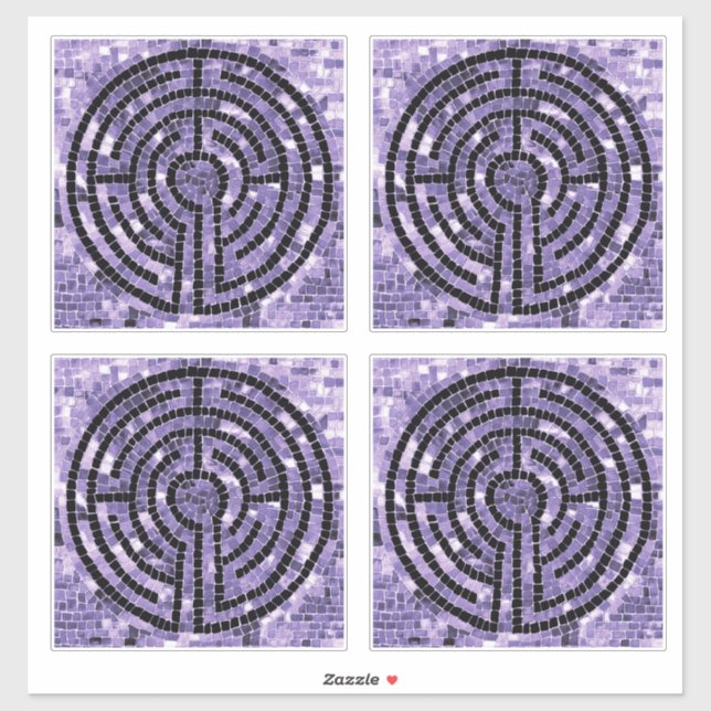 LABYRINTH VI 14"x14" Vinyl Sticker (4 Small) (Blatt)