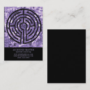 LABYRINTH VI 3.5x2.5 Visitenkarte - Schwarz Mitteilungskarte