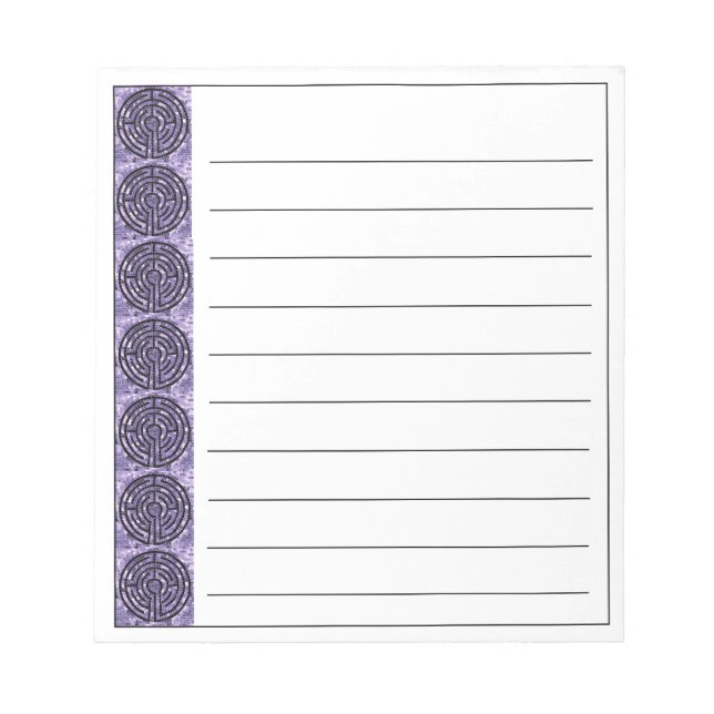LABYRINTH VI 5.5x6 Notepad + Linien Notizblock (Vorderseite)