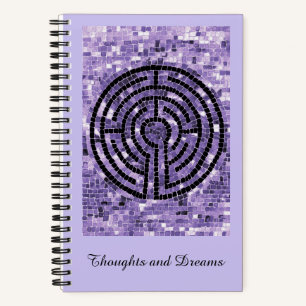 LABYRINTH VI 5,5x8,5 Spiralblock - Amethyst Notizbuch