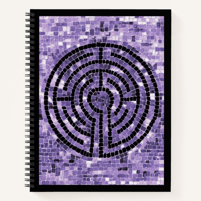 LABYRINTH VI 8.5x11 Spiral-Notebook Notizbuch (Vorderseite)