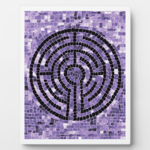 LABYRINTH VI 8x10 Plaque mit Easel - Weiß Fotoplatte