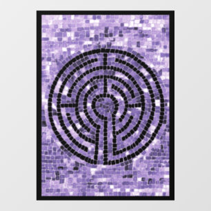 LABYRINTH VI 8x11 Fensterfolie - Schwarz Fensteraufkleber