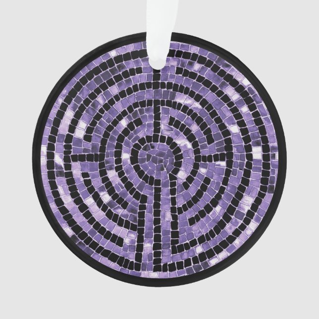 LABYRINTH VI Akrylkreissornament Ornament (Vorderseite)