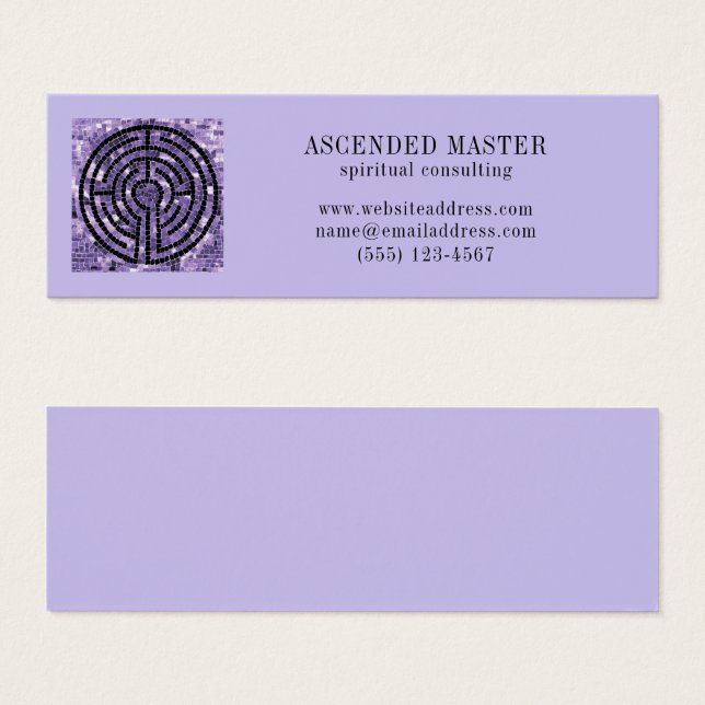 LABYRINTH VI Mini Business Card - Amethyst (Vorne & Hinten)
