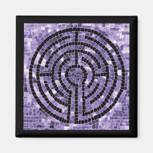 LABYRINTH VI Quadratischer Magnet - Schwarz