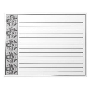 LABYRINTH VII 11x8.5 Notepad + Linien Notizblock