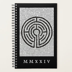 LABYRINTH VII 5.5x8.5 Plane + Text / Schwarz Planer
