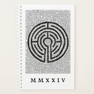 LABYRINTH VII 5.5x8.5 Plane + Text / weiß Planer