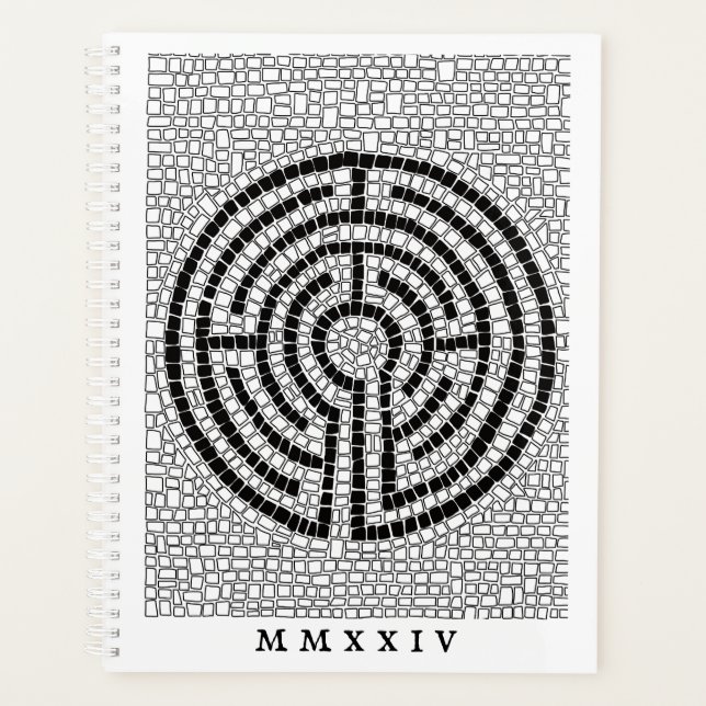 LABYRINTH VII 8.5x11 Planer + Text / weiß (Vorderseite)