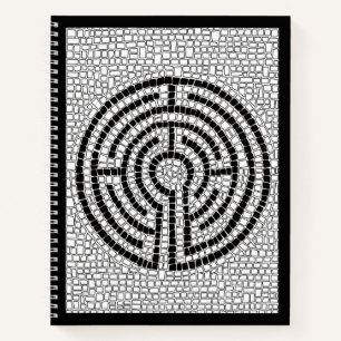 LABYRINTH VII 8.5x11 Spiral-Notebook Notizbuch