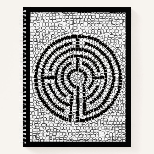 LABYRINTH VII 8.5x11 Spiral-Notebook Notizbuch (Vorderseite)