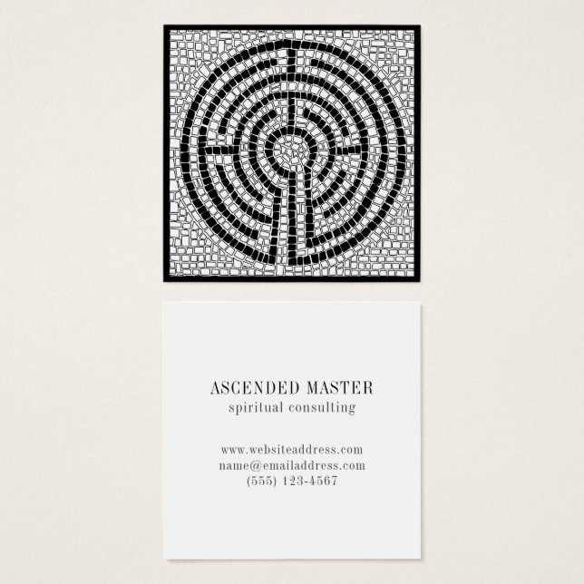LABYRINTH VII Square Business Card (Vorne & Hinten)