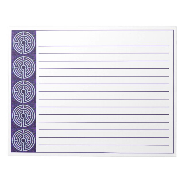 LABYRINTH VIII 11"x8.5" Notepad + Linien Notizblock (Vorderseite)