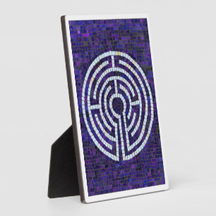 LABYRINTH VIII 12x18 Plaque with Easel - White Fotoplatte