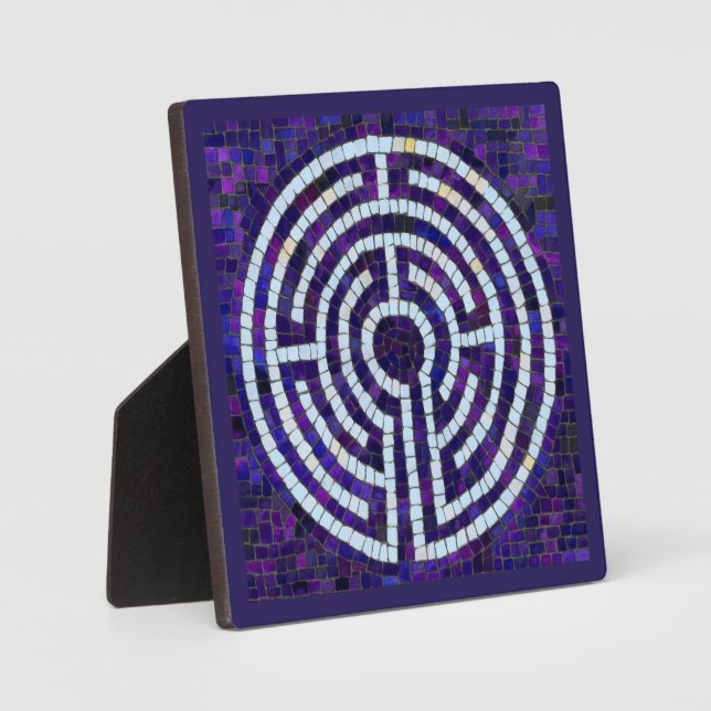 LABYRINTH VIII 5.25 Square Plaque - Violet Fotoplatte (Vorderseite)