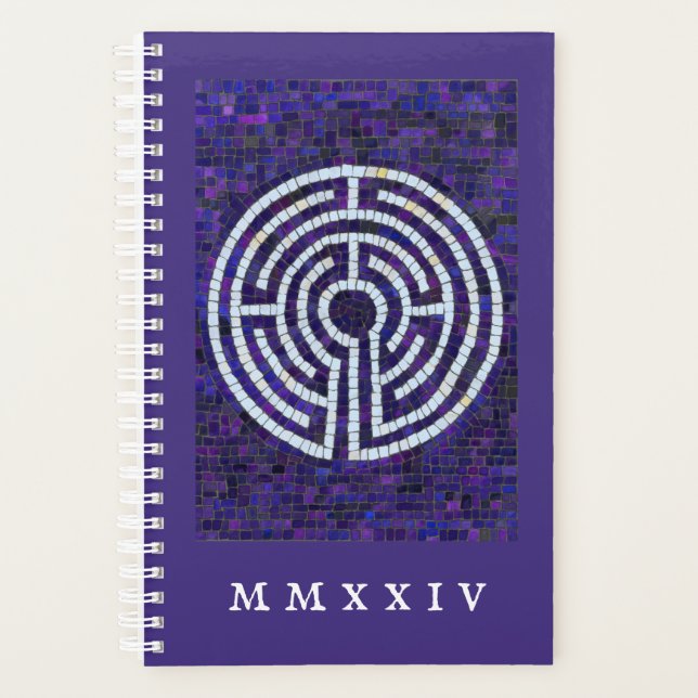LABYRINTH VIII 5.5x8.5 Planner + Text / Violett Planer (Vorderseite)