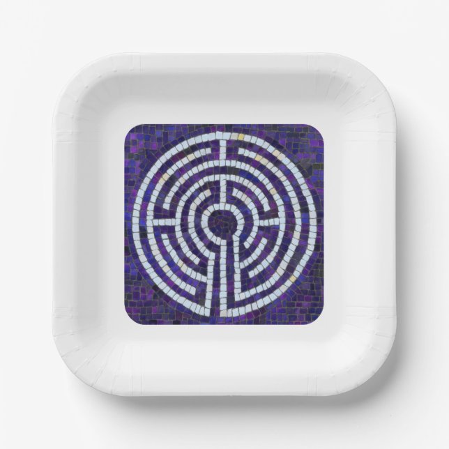 LABYRINTH VIII 7" Square Paper Tellers - White Pappteller (Vorderseite)