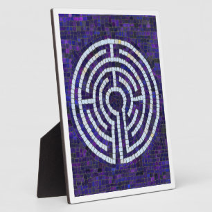 LABYRINTH VIII 8x10 Plakette mit Staffelei - Weiß Fotoplatte