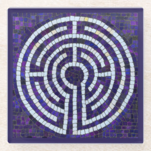 LABYRINTH VIII Glas-Untersetzer - Violett Glasuntersetzer