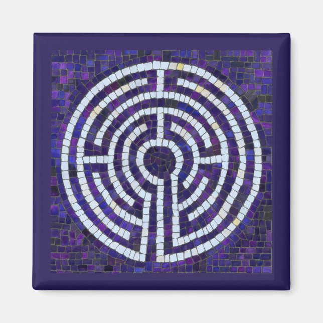 LABYRINTH VIII Square Magnet - Violet (Vorne)