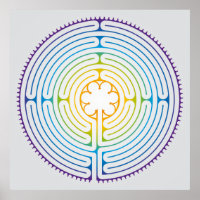 Labyrinth von Chartres Illustration - Rainbow Colo
