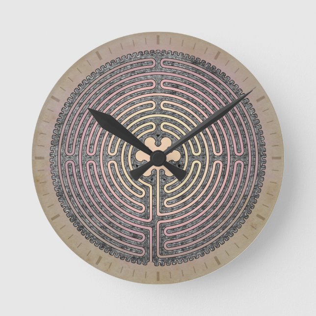 Labyrinth Wall Clock Runde Wanduhr (Vorderseite)