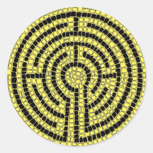 LABYRINTH XV Große Rundkleber Runder Aufkleber