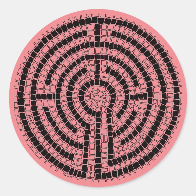LABYRINTH XVI Große runde Sticker (Vorderseite)
