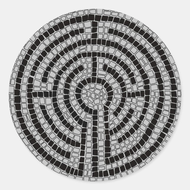 LABYRINTH XVII große runde Aufkleber (Vorderseite)