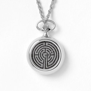 LABYRINTH XVII Silver Necklace Watch Armbanduhr