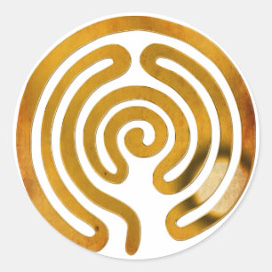 Labyrinthgold   Erstellen Sie Ihren eigenen Hinter Runder Aufkleber