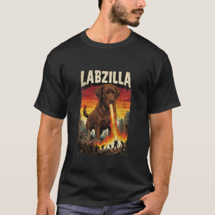 Labzilla Riesiger Chocolate Labrador Retriever Hun T-Shirt